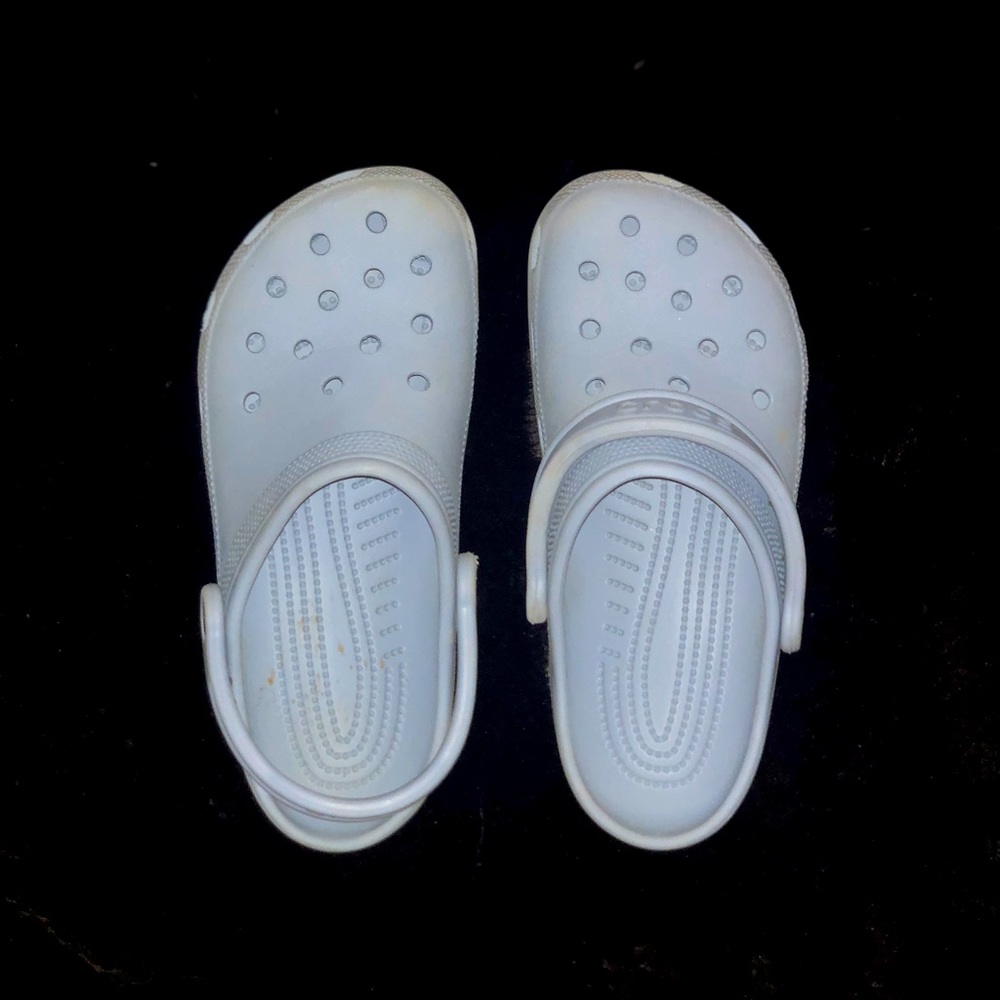 Blue Crocs (lightly worn) COLOR-light blue SIZE-8